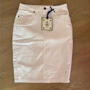 White Denim Pencil Skirt – Lexi Jeans, Size 8
